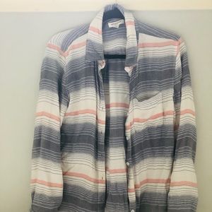 Striped button down